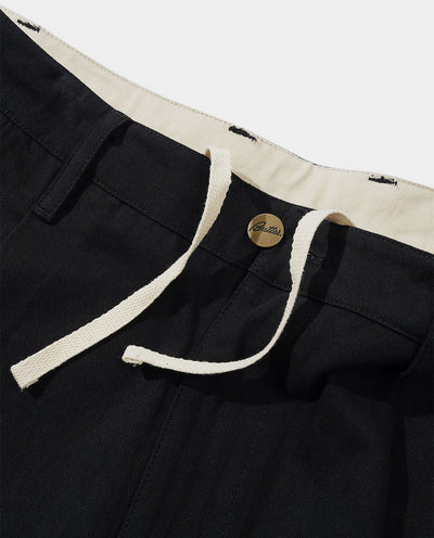 Butter Goods - Pleated Trouser - Black Pants Butter Goods