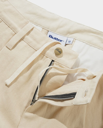 Butter Goods - Pleated Trousers - Sandstone Pants Butter Goods