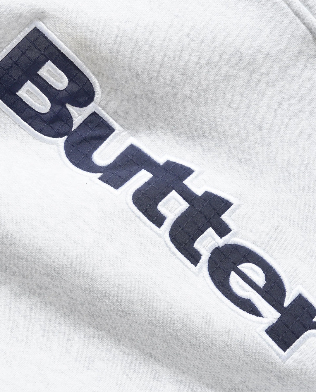 Butter Goods - Ripstop Logo Applique Hoodie - Ash Hoodies Butter Goods