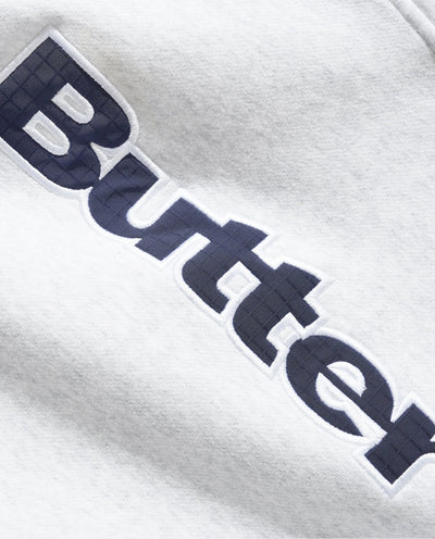 Butter Goods - Ripstop Logo Applique Hoodie - Ash Hoodies Butter Goods