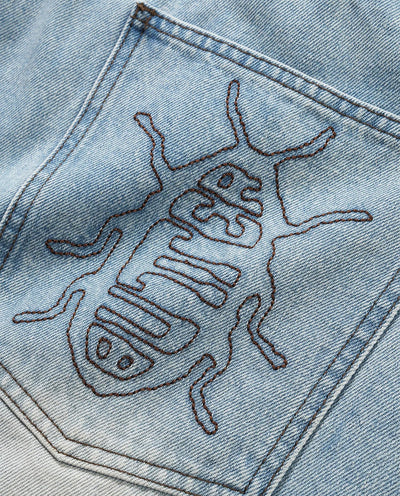 Butter Goods - Roach Denim Shorts - Distressed Indigo Shorts Butter Goods