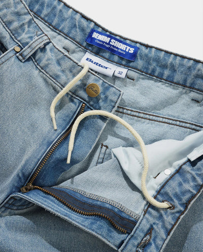 Butter Goods - Roach Denim Shorts - Distressed Indigo Shorts Butter Goods