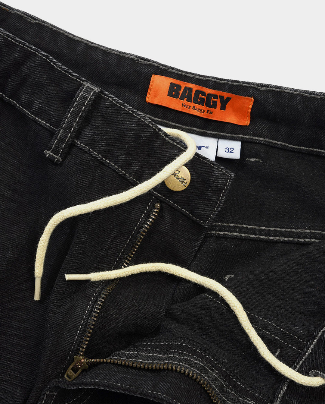 Butter Goods - Scribble Denim Jeans - Washed Black Pants Butter Goods