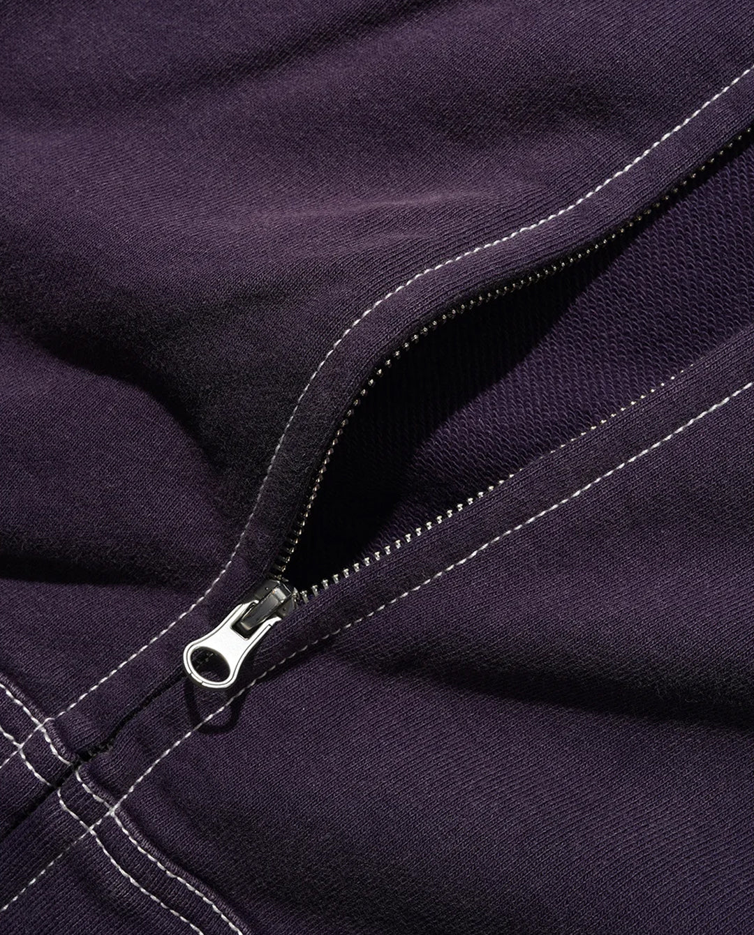 Butter Goods - Sketch Zip-Thru Hood - Eggplant Hoodies Butter Goods
