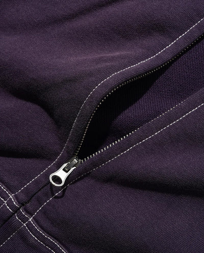 Butter Goods - Sketch Zip-Thru Hood - Eggplant Hoodies Butter Goods