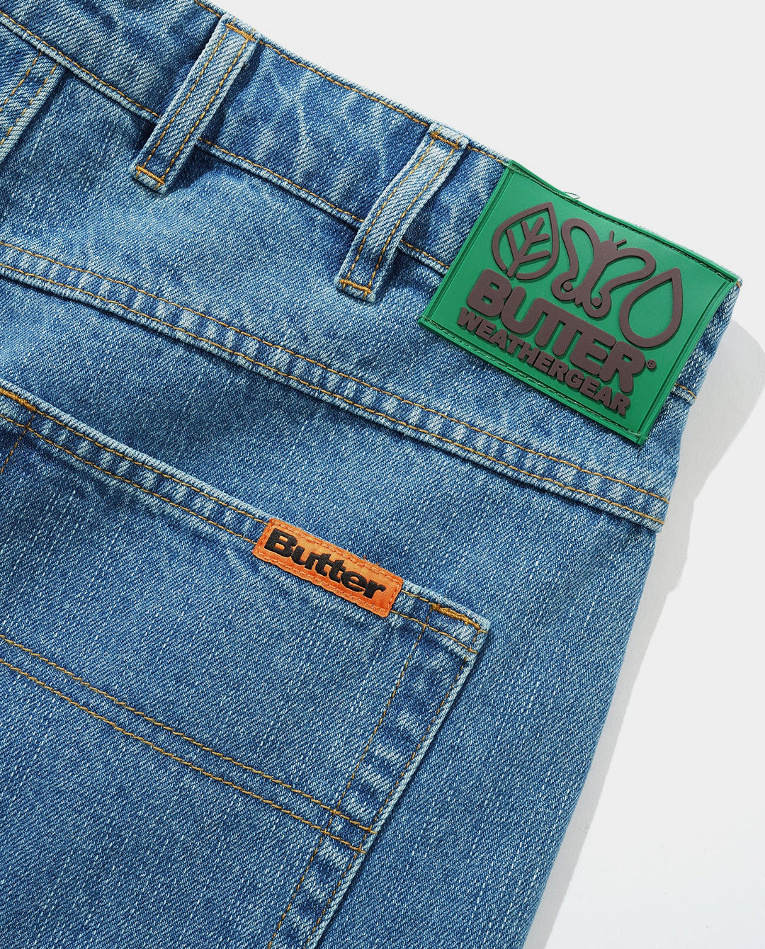 Butter Goods - Weathergear Denim Jeans - Streaky Indigo Pants Butter Goods
