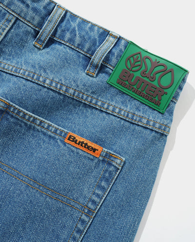 Butter Goods - Weathergear Denim Jeans - Streaky Indigo Pants Butter Goods