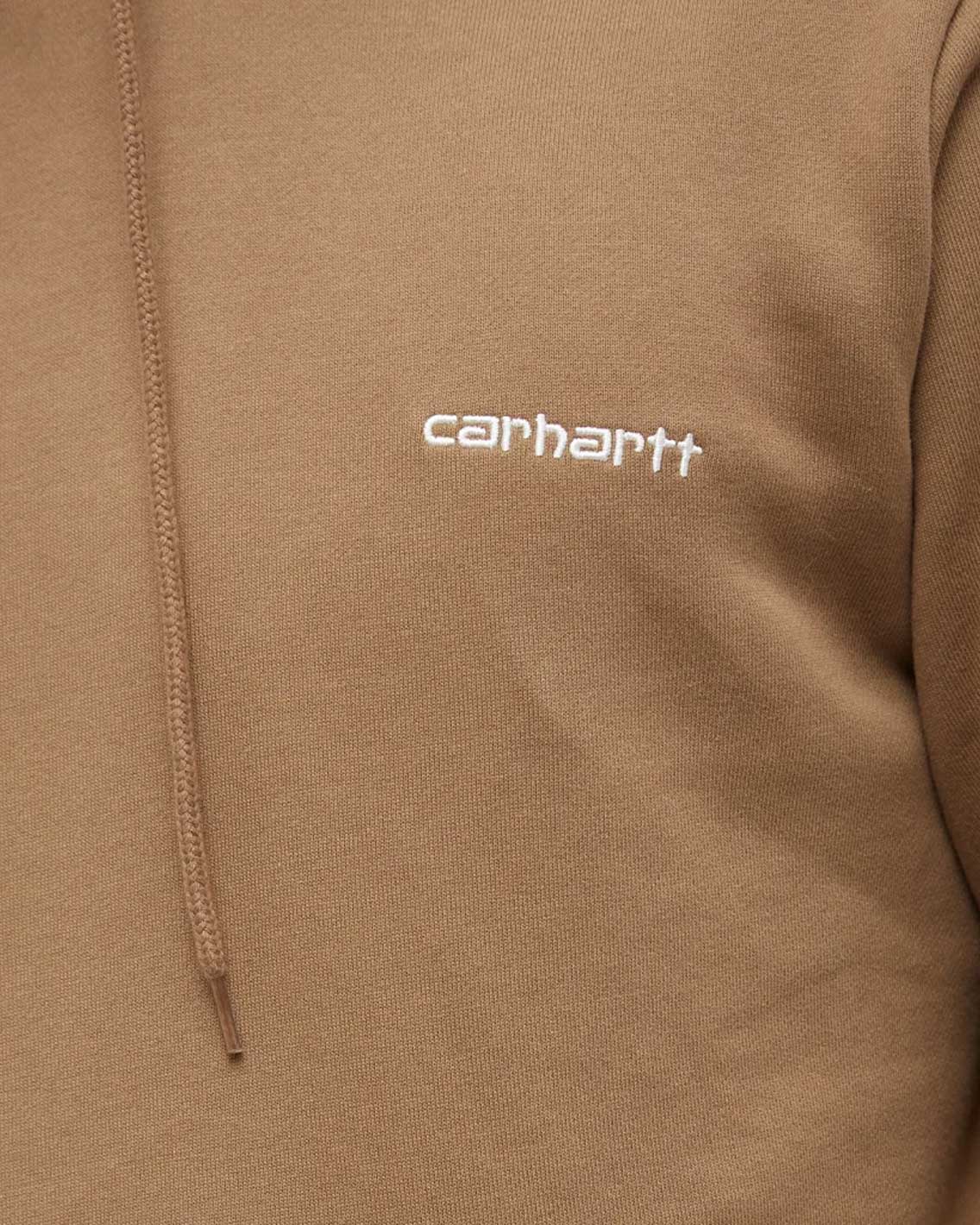 Carhartt - Hooded Script Embroidery Sweat - Buffalo / White