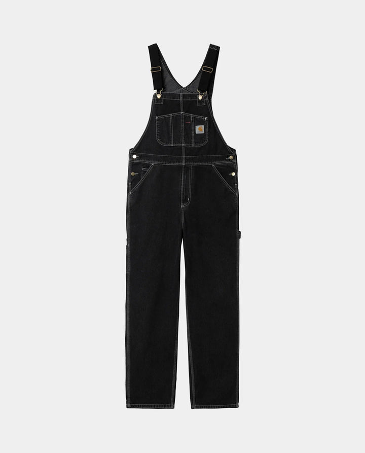 Carhartt WIP Bib Overall in Black Stone Washed | FallenFront
