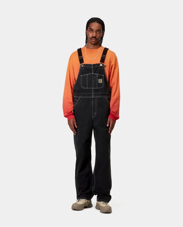 Carhartt WIP Bib Overall in Black Stone Washed | FallenFront