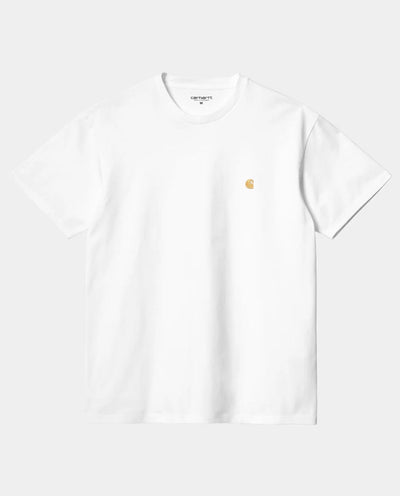 Carhartt WIP - Chase T-Shirt - White/Gold T-Shirts Carhartt   