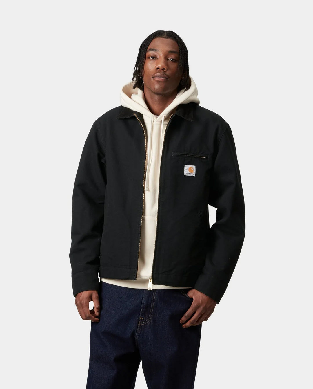 Carhartt WIP - Detroit Jacket - Black Rinsed Jackets Carhartt