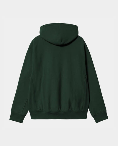 Carhartt WIP - Hooded American Script Sweat - Conifer Hoodies Carhartt