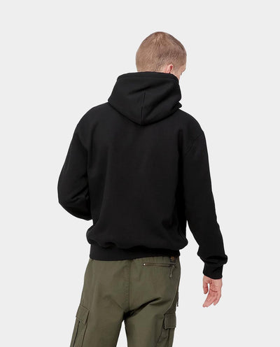 Carhartt WIP - Hooded Carhartt Sweat - Black/White Hoodies Carhartt   