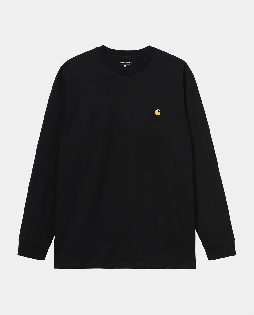 Carhartt WIP - LS Chase T-Shirt - Black/Gold T-Shirts Carhartt   