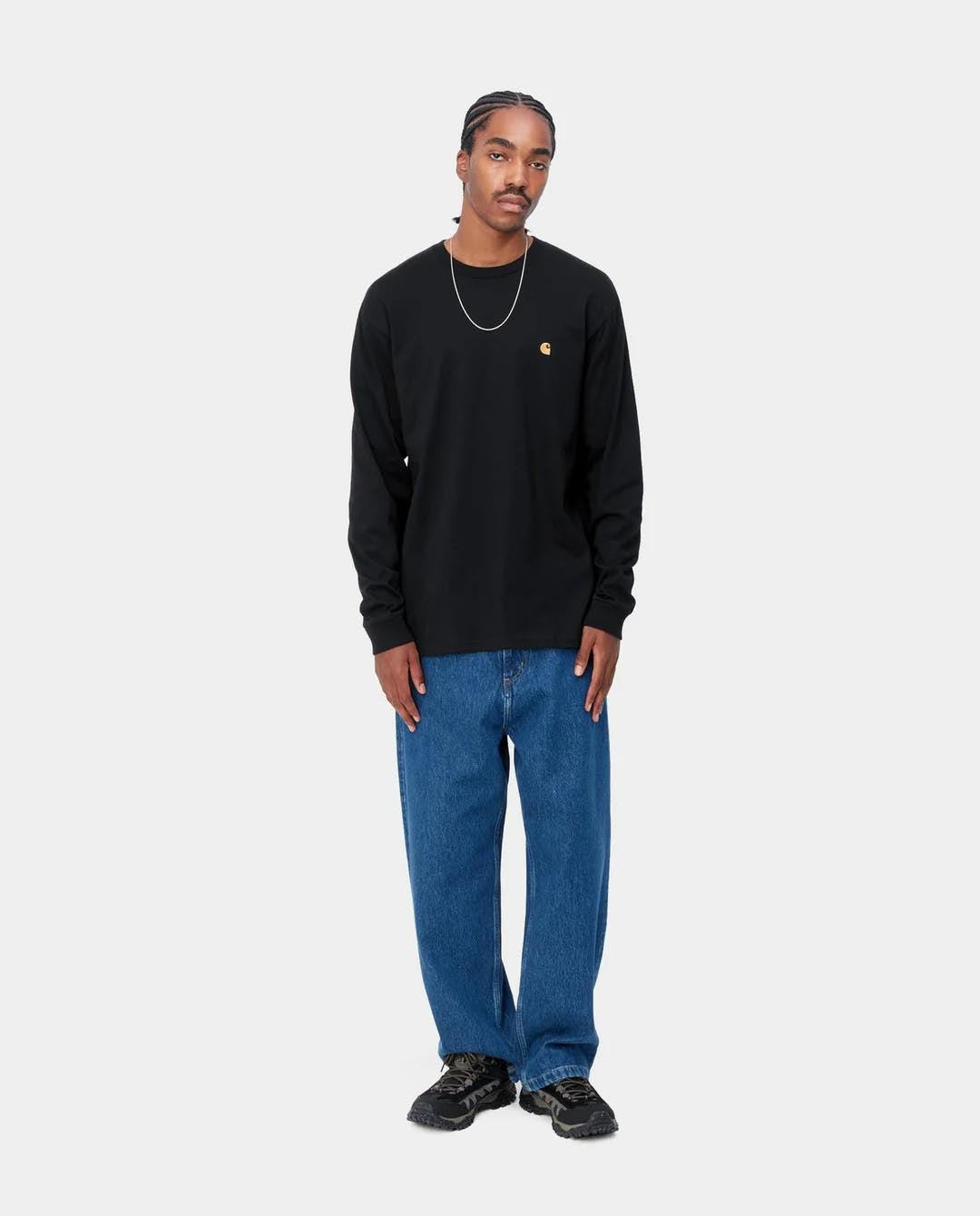 Carhartt WIP - LS Chase T-Shirt - Black/Gold T-Shirts Carhartt   