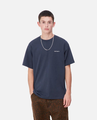 Carhartt WIP - Script Embroidery T-Shirt - Air Force Blue T-Shirts Carhartt   