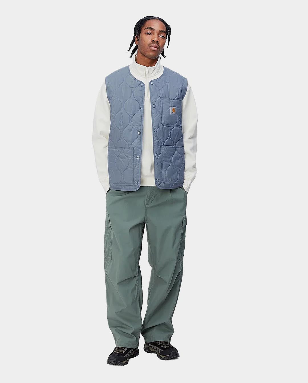 Carhartt WIP Skyton Vest in Bay Blue FallenFront Afterpay