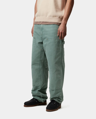 Carhartt WIP - Double Knee Pant - Silver Pine/Stone Canvas Pants Carhartt