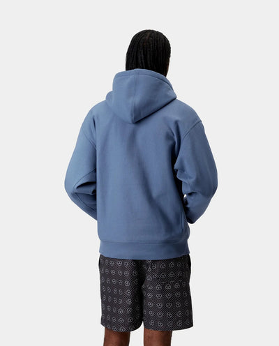 Carhartt WIP - Hooded American Script Sweat - Blue Iris Hoodies Carhartt