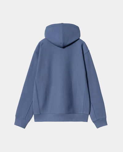 Carhartt WIP - Hooded American Script Sweat - Blue Iris Hoodies Carhartt