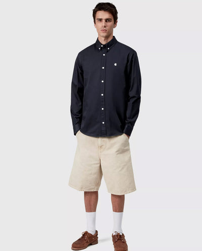 Carhartt WIP - L/S Madison Shirt - Dark Navy/Wax Shirts Carhartt