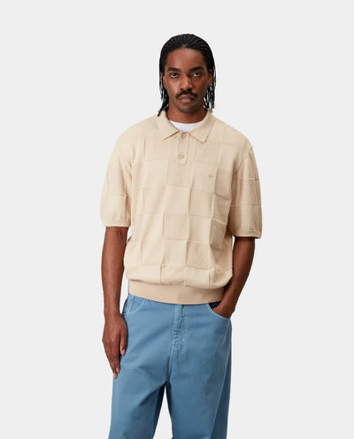 Carhartt WIP - S/S Checker Polo - Fleur De Sel Shirts Carhartt
