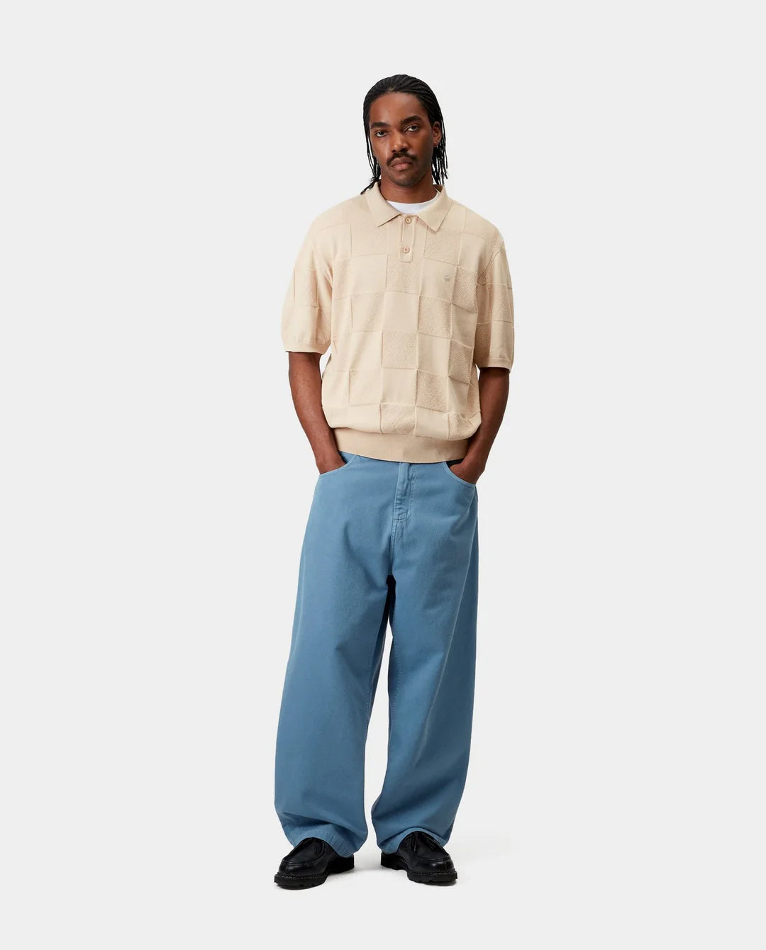 Carhartt WIP - S/S Checker Polo - Fleur De Sel Shirts Carhartt