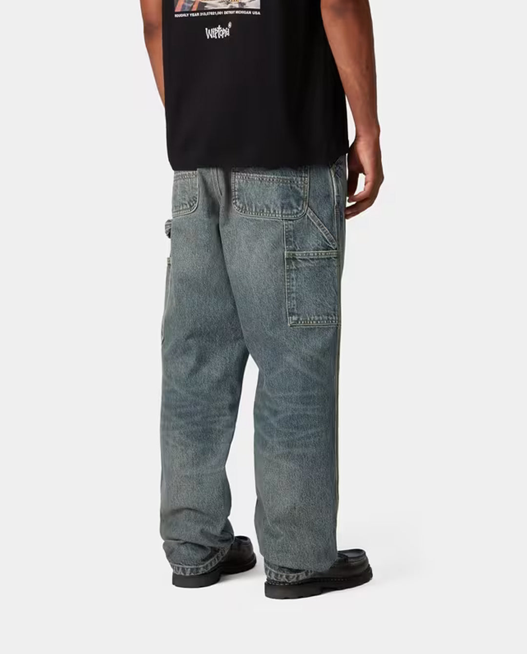 Carhartt WIP - Single Knee Pant - Blue Worn Used Wash