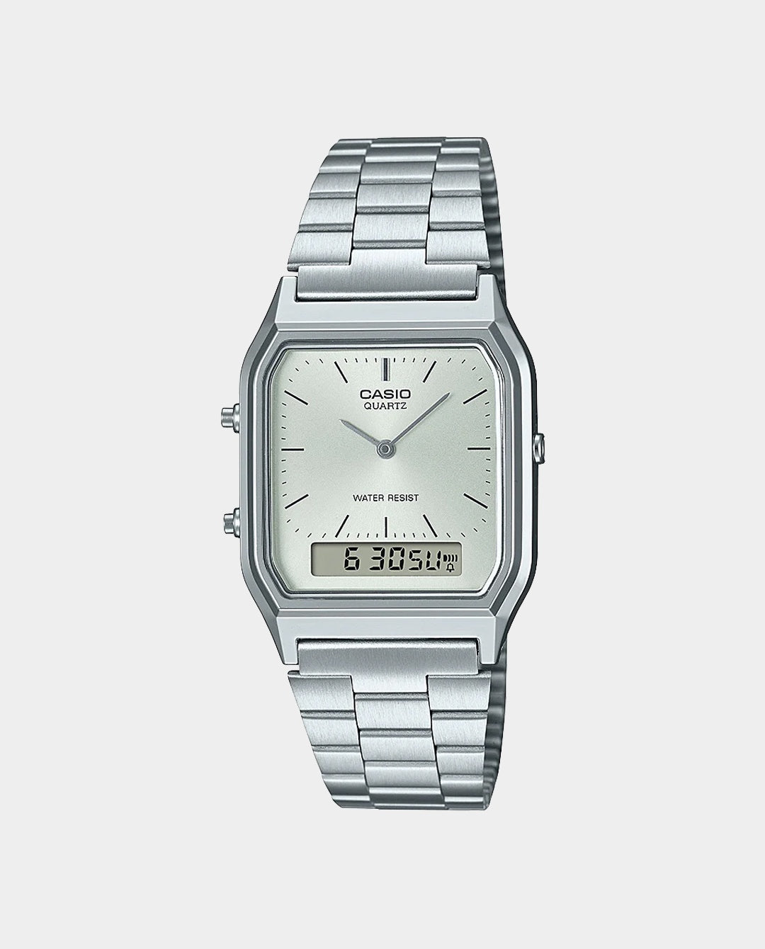 Casio - Classic Analogue Duo AQ230A-7A Watch - Silver/Steel Watches Casio