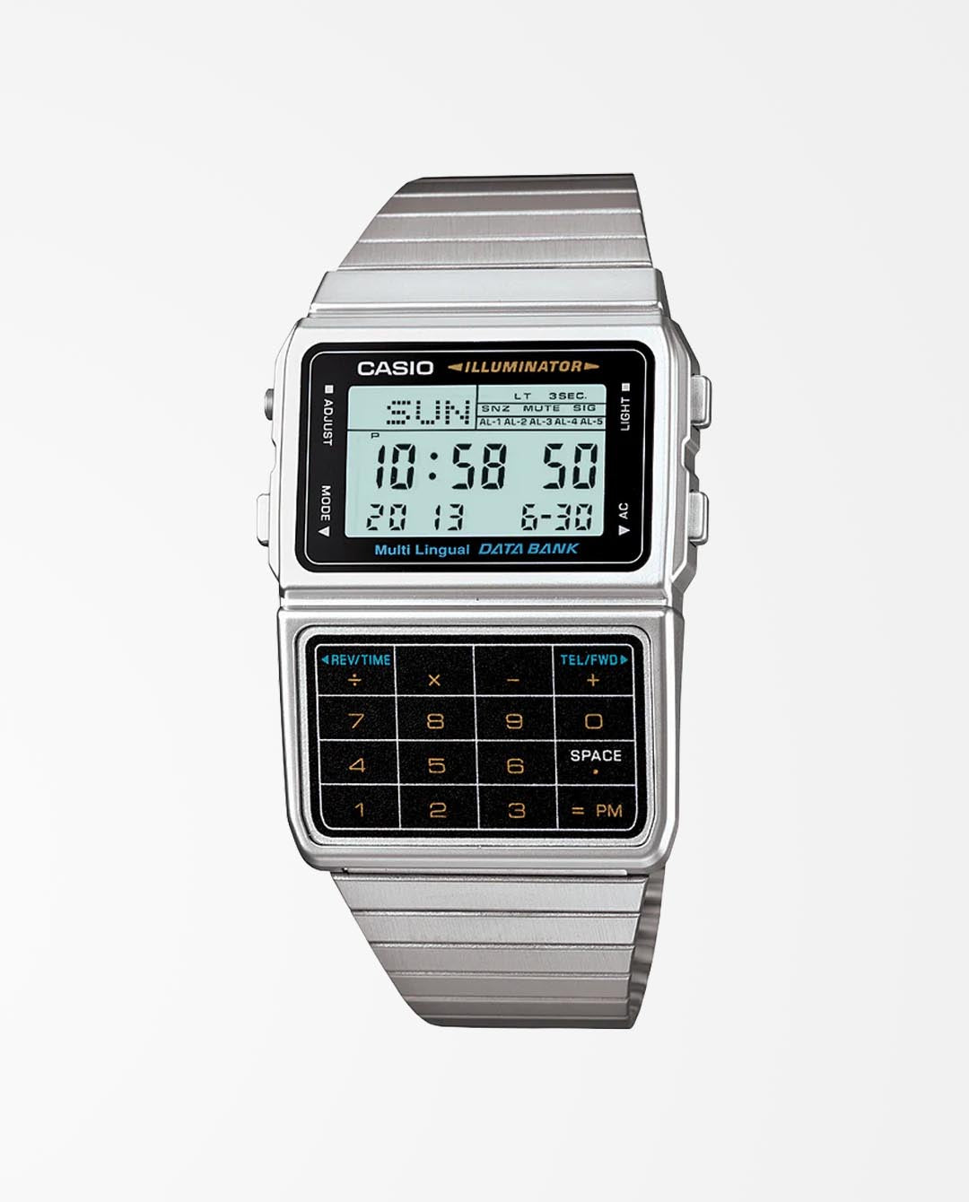 Casio - Classic Databank Calculator DBC611-1D Watch - Silver Watches Casio   