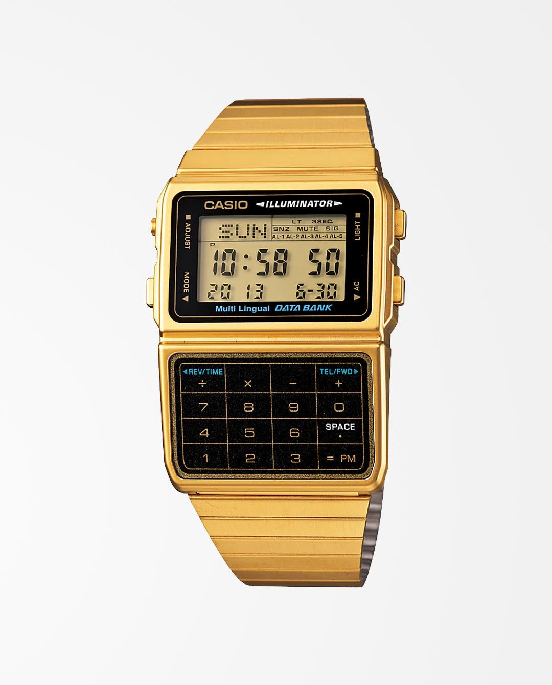 Casio - Classic Databank Calculator DBC611G-1D Watch - Gold Watches Casio   