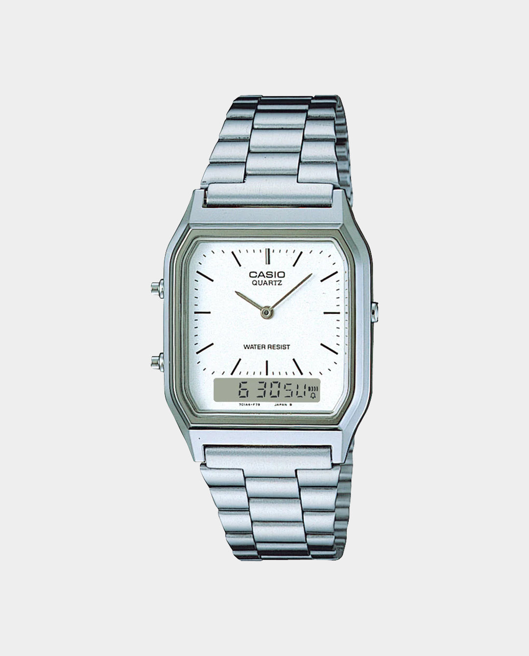 Casio - Dress Duo AQ230-7D Watch - Silver/White Watches Casio