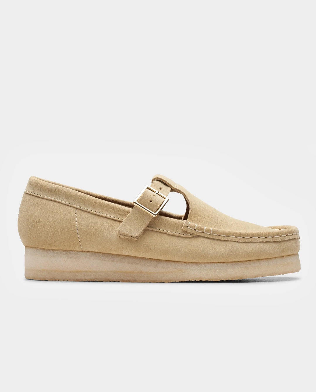 Clarks Originals - Womens Wallabee T-Bar Shoe - Maple Suede