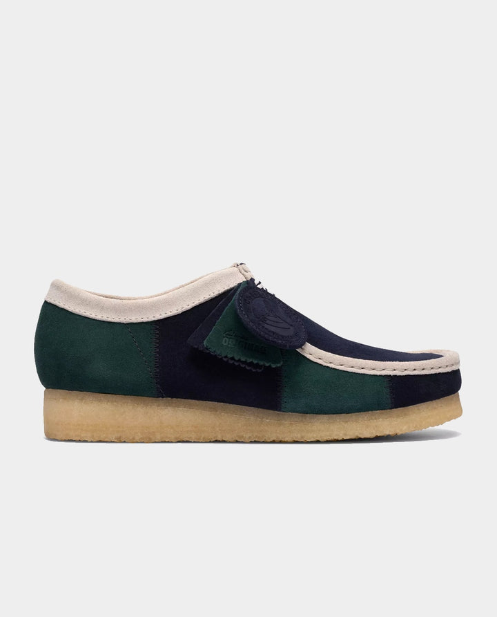 Clarks - Wallabee Shoe - Blue/Green Stripe | FallenFront NZ