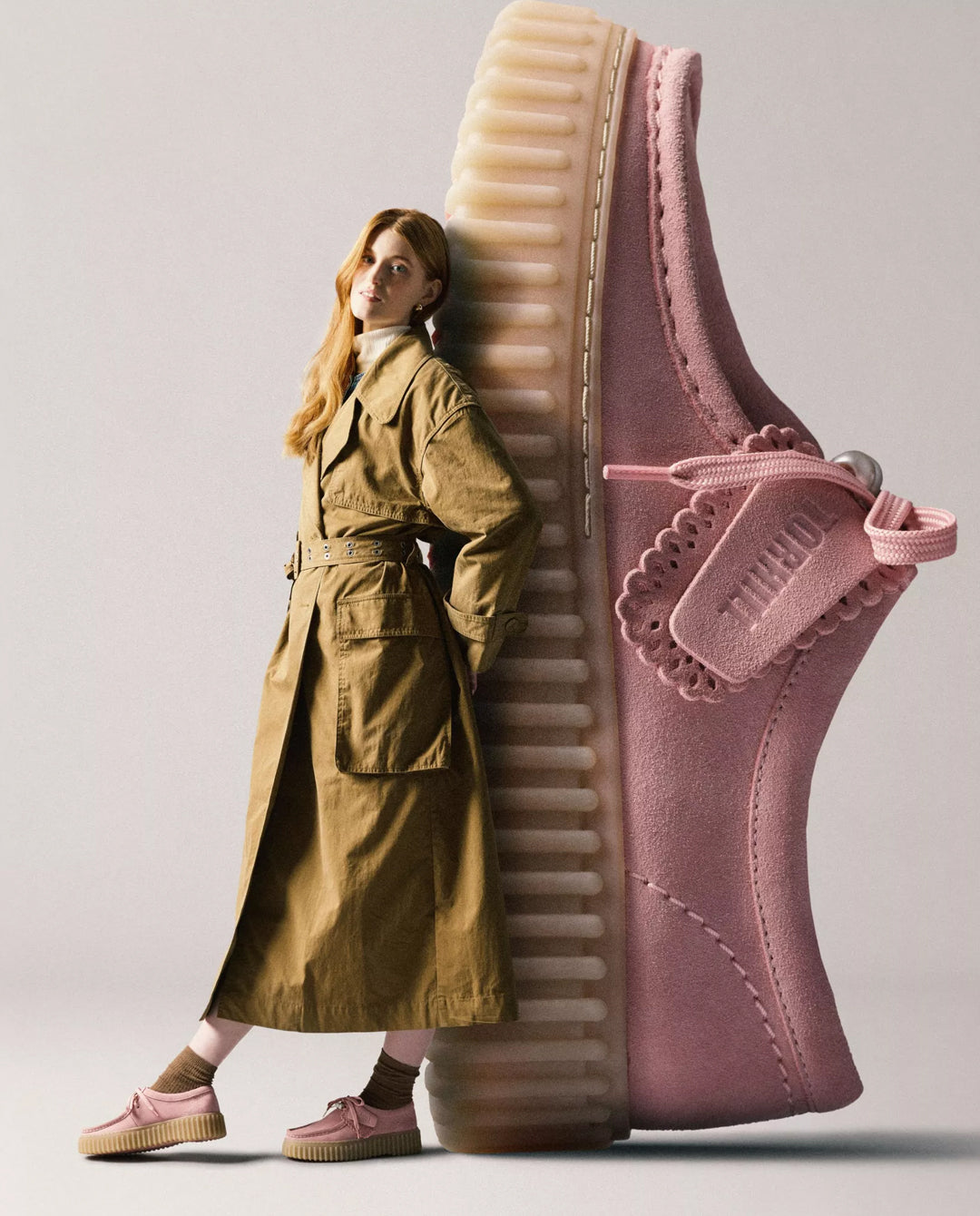 Clarks Originals - Womens Torhill Bee Shoe - Dusty Rose Suede