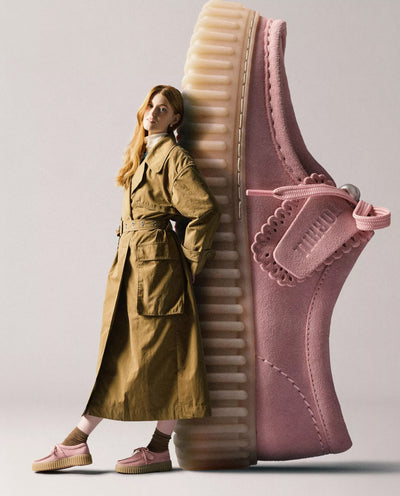 Clarks Originals - Womens Torhill Bee Shoe - Dusty Rose Suede