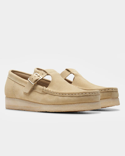 Clarks Originals - Womens Wallabee T-Bar Shoe - Maple Suede