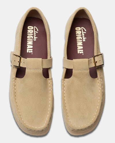 Clarks Originals - Womens Wallabee T-Bar Shoe - Maple Suede