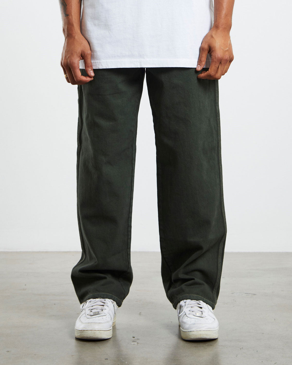 Dickies - Relaxed Fit Carpenter Duck Jean - Rinsed Moss