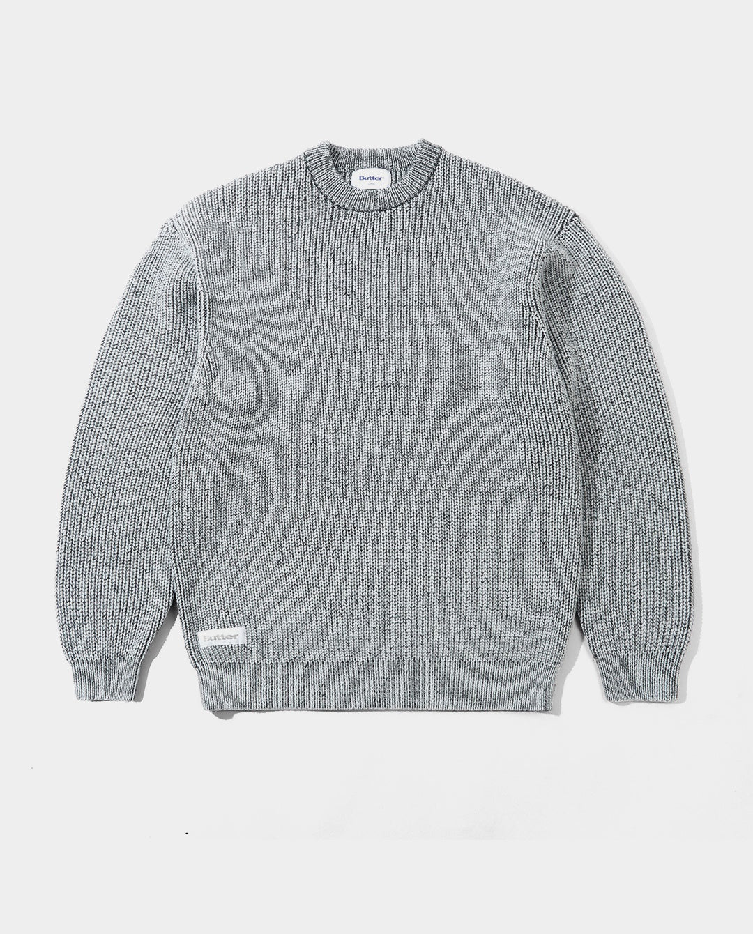 Butter Goods - Drain Knit Sweater - Grey Crewneck Butter Goods