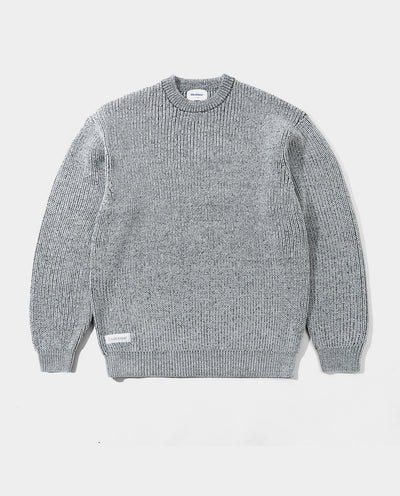 Butter Goods - Drain Knit Sweater - Grey Crewneck Butter Goods