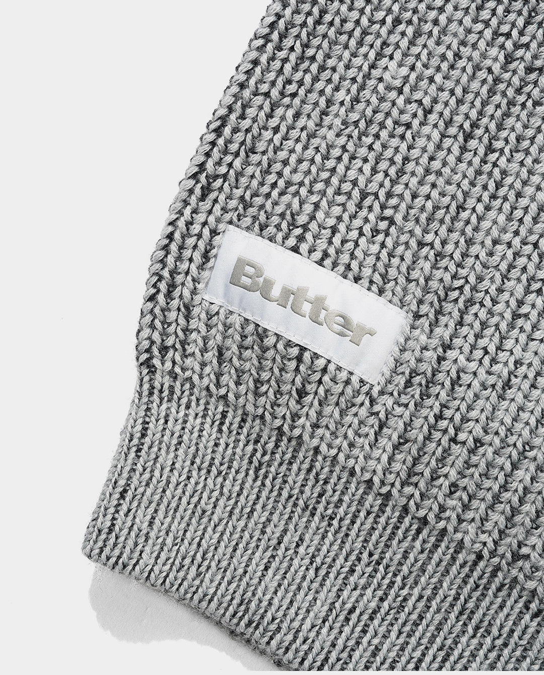 Butter Goods - Drain Knit Sweater - Grey Crewneck Butter Goods