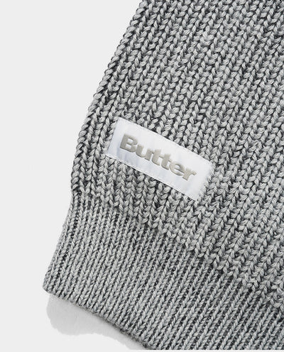 Butter Goods - Drain Knit Sweater - Grey Crewneck Butter Goods