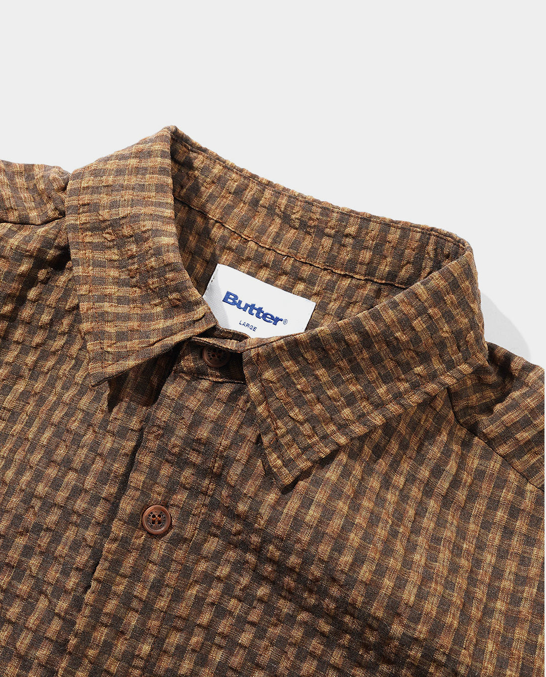 Butter Goods - Equipment Short Sleeve Shirt - Brown Shirts Butter Goods
