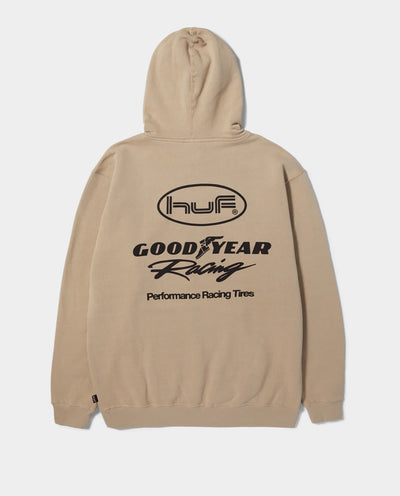 HUF x Goodyear - Final Lap Pullover Hood - Natural