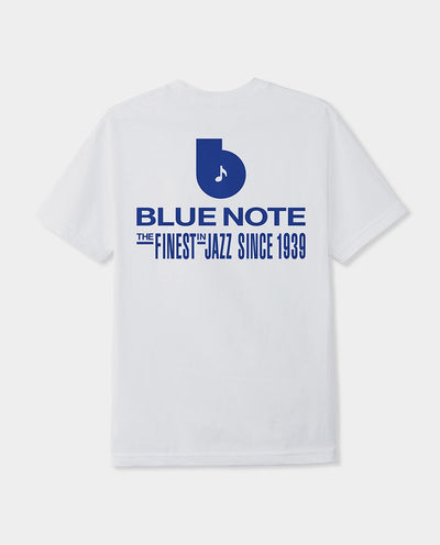 Butter Goods x Blue Note - Finest Logo T-Shirt - White T-Shirts Butter Goods   