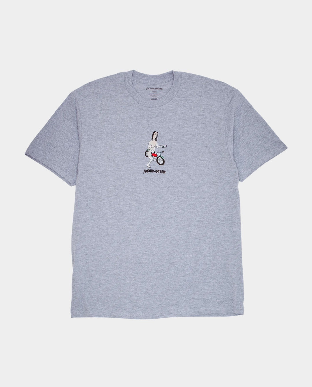 Fucking Awesome - Bike Girl SS T-Shirt - Heather Grey T-Shirts Fucking Awesome