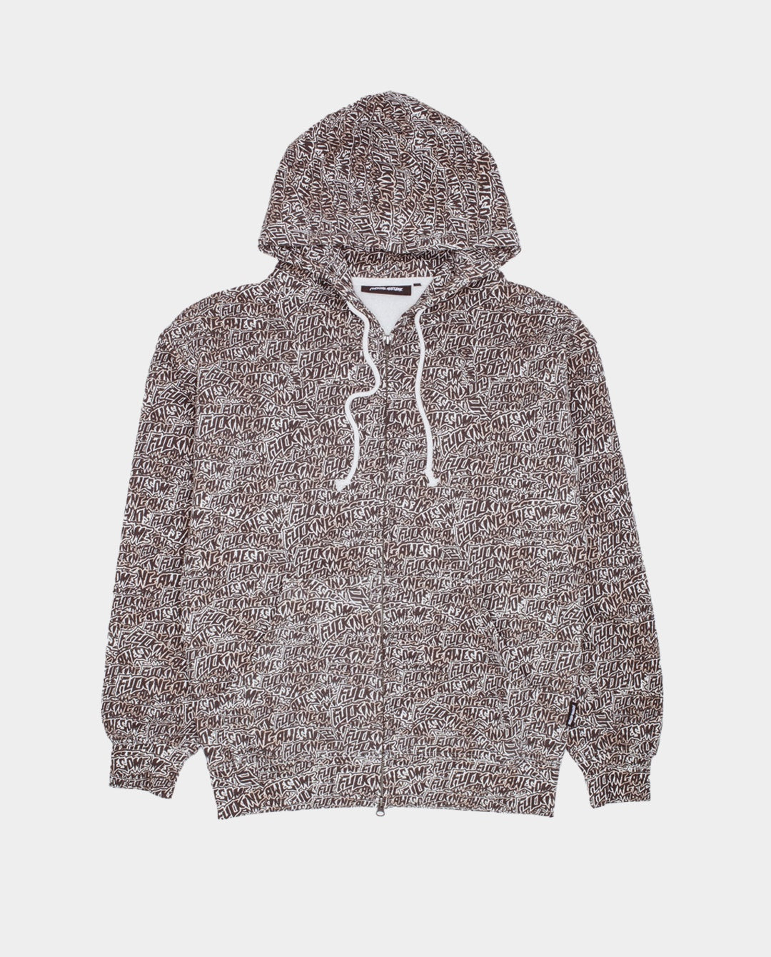 Fucking Awesome - Brunt Sticker Zipped Hoodie - All Over Print Hoodies Fucking Awesome