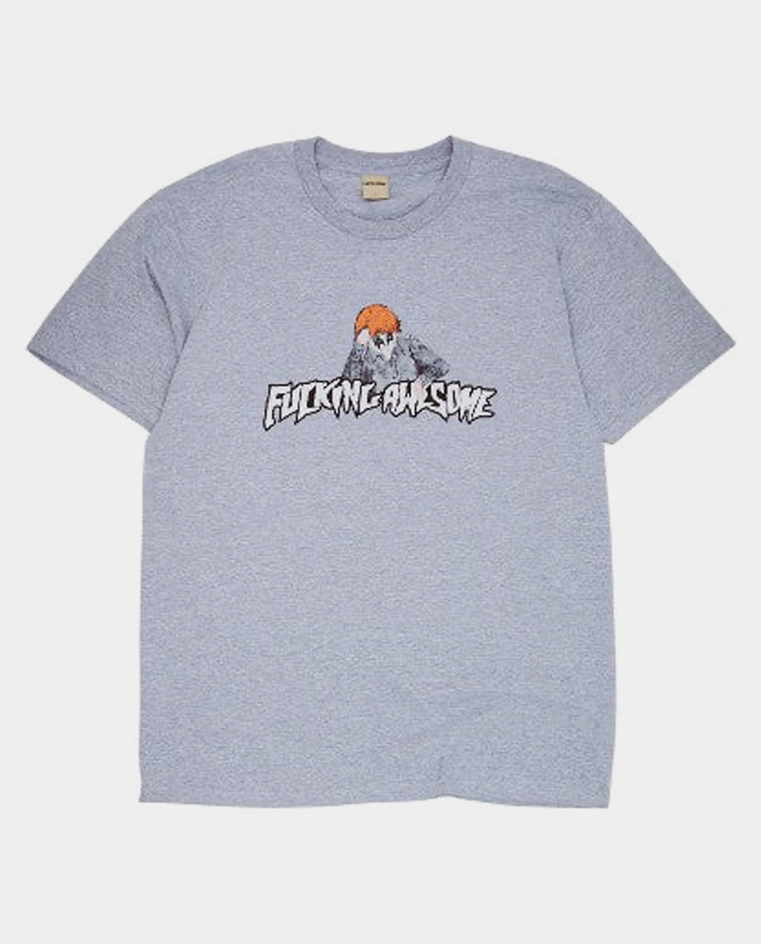Fucking Awesome - Aidan Painting Stamp Logo T-Shirt - Heather Grey T-Shirts Fucking Awesome